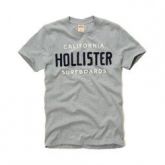 Camiseta Hollister Masculina Cinza Claro